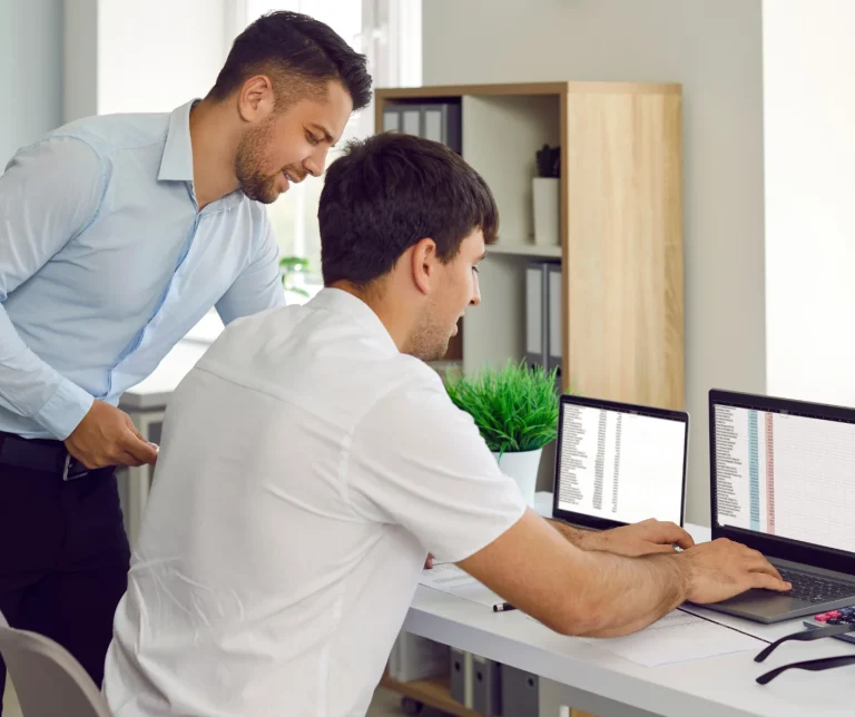 A team monitoring marketplace listings and removing counterfeit products.